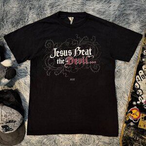 Jesus Beat The Devil Faith Graphic Tee